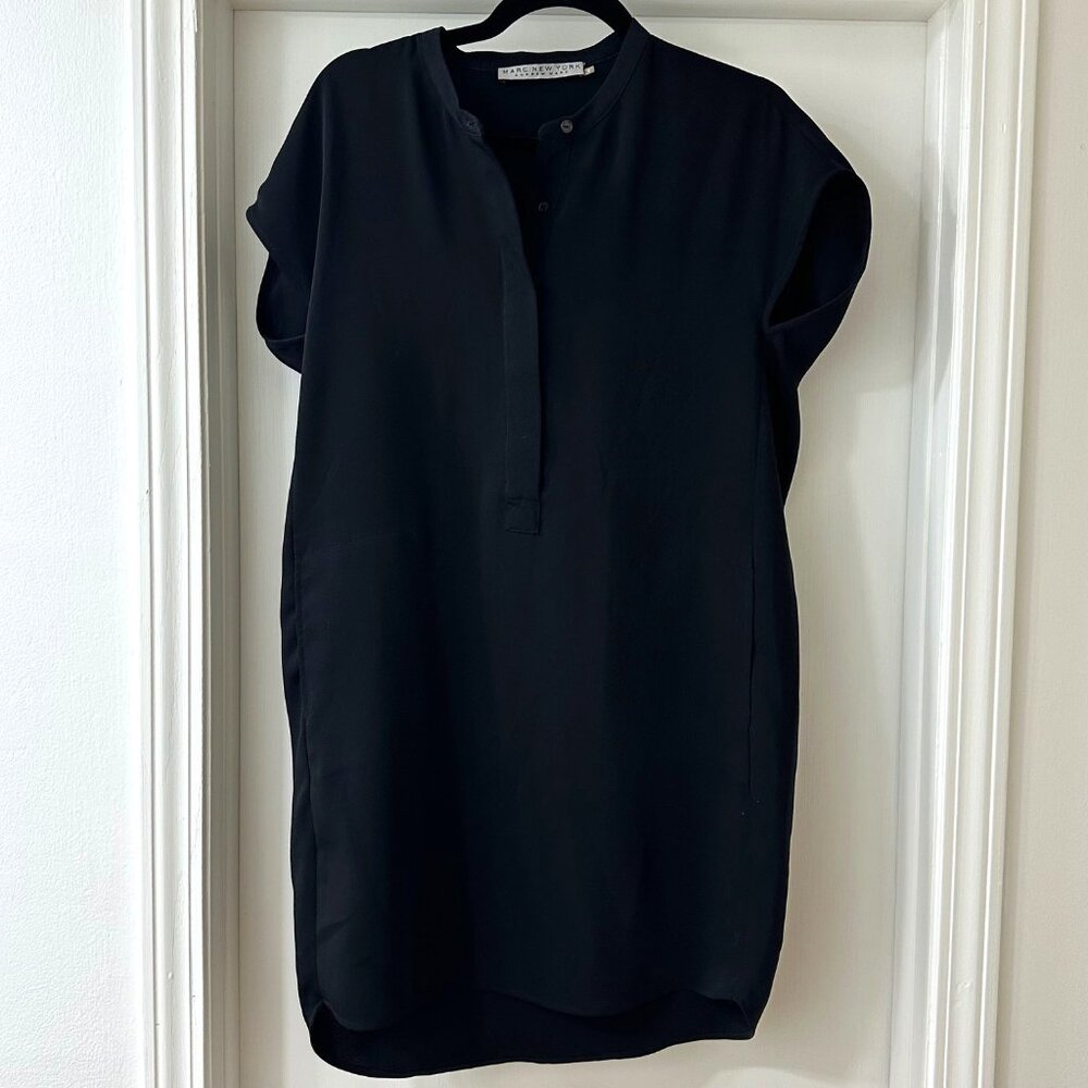 Marc New York Short Sleee Black Tunic Dress, Size 6